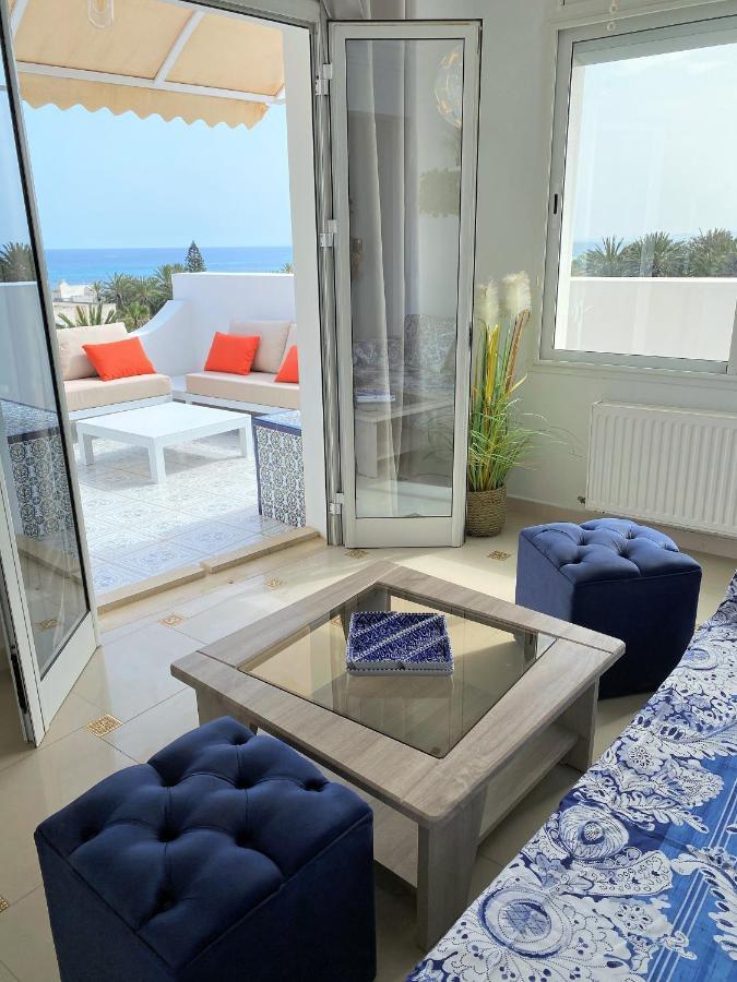 Roof Top Pied Dans L'Eau Panoramic View, 80 Meters From Seaside Hammamet Exterior photo